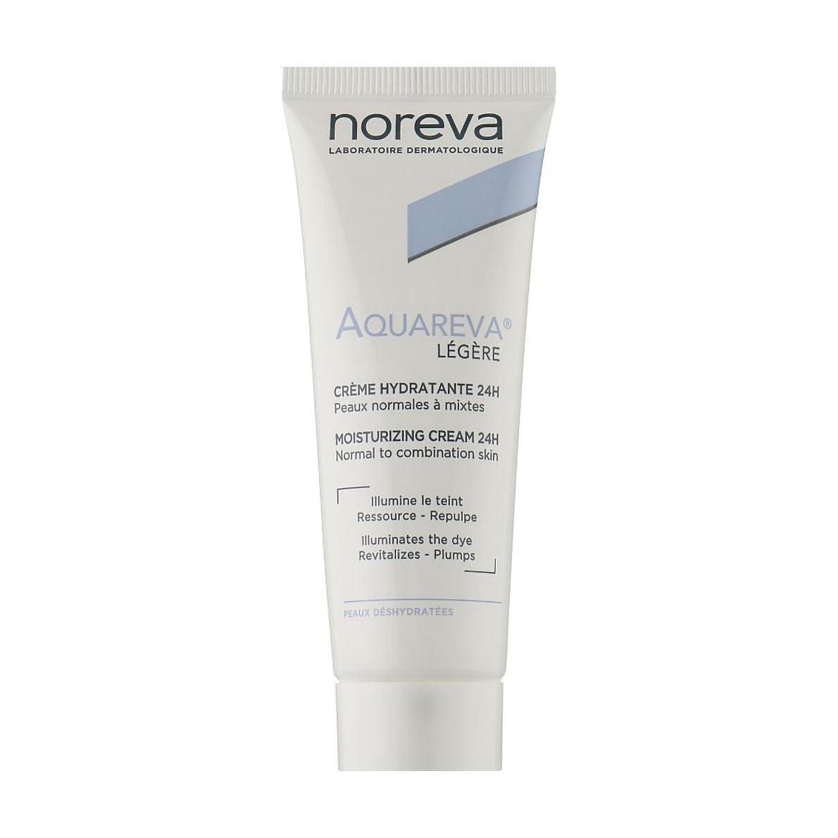 Легкий крем для обличчя Noreva Aquareva Light Moisturizing Cream 24H для нормальної та комбінованої шкіри, 40 мл